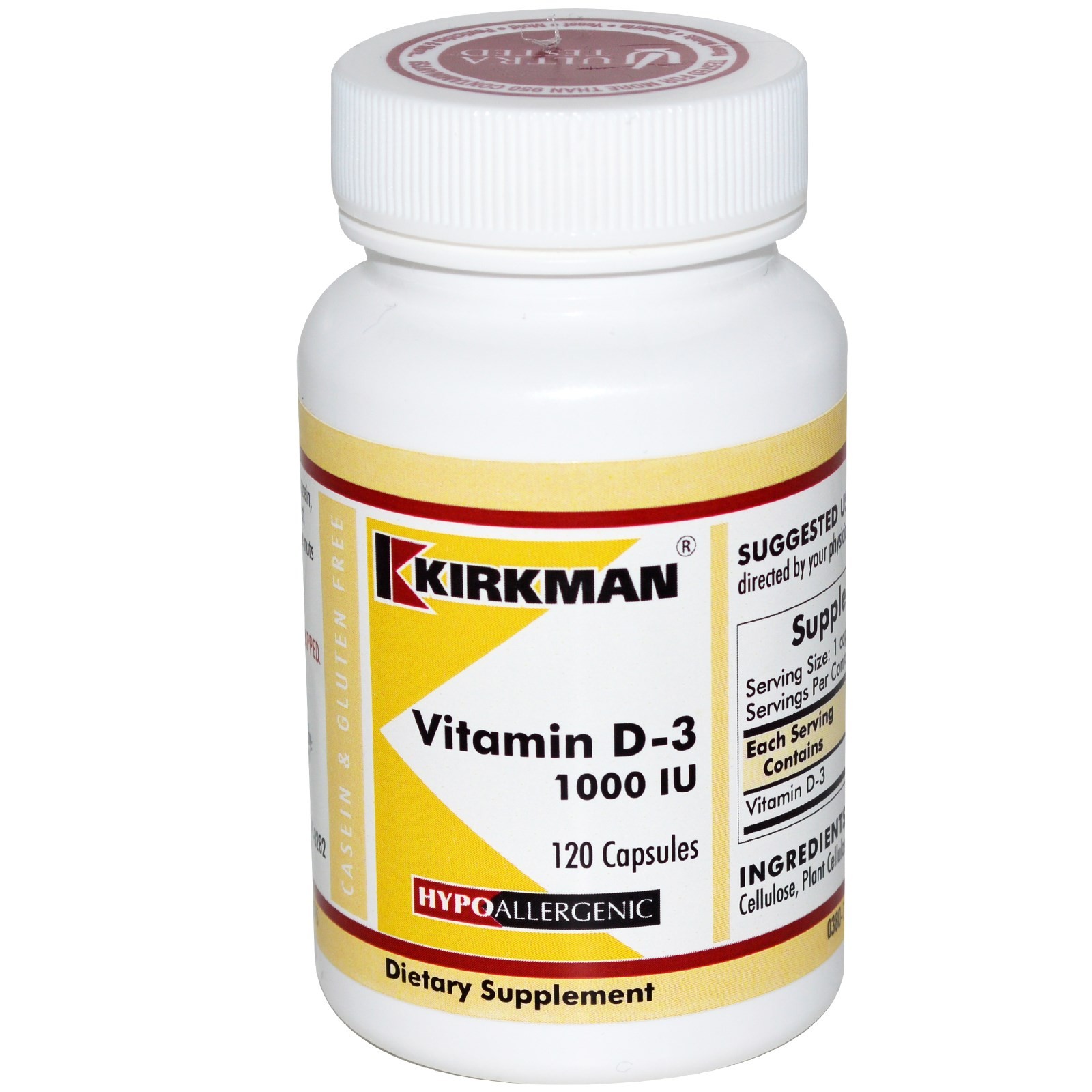Kirkman Vitamin D 3 1000 Iu 120 Capsules