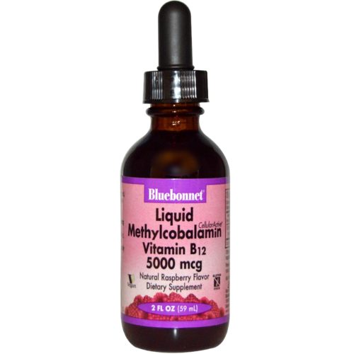 Bluebonnet Liquid Methylcobalamin Vitamin B12 5000 mcg 59ml Supplement 1