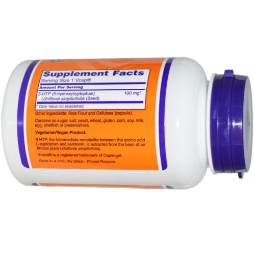 Now Foods 5-HTP 100 mg 120 Vcaps Supplement in India from VitSupp 2