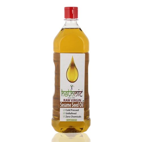 Hathmic Raw Virgin Cold Pressed Sesame Seed Oil, 1000 ml (Wood Pressed)-1