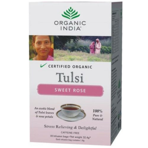 Organic India Tulsi Tea Sweet Rose-Tea Bags